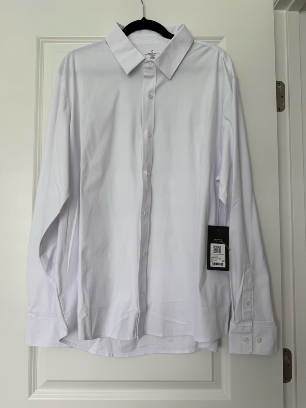 Fabletics Men's White Button-Up Dress Shirt